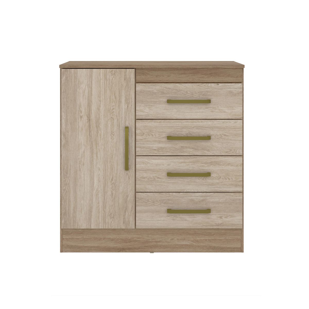 DI PORETTI - Cómoda 1 Puerta 4 Cajón(es) Montevideo 91x92x41 cm Arena