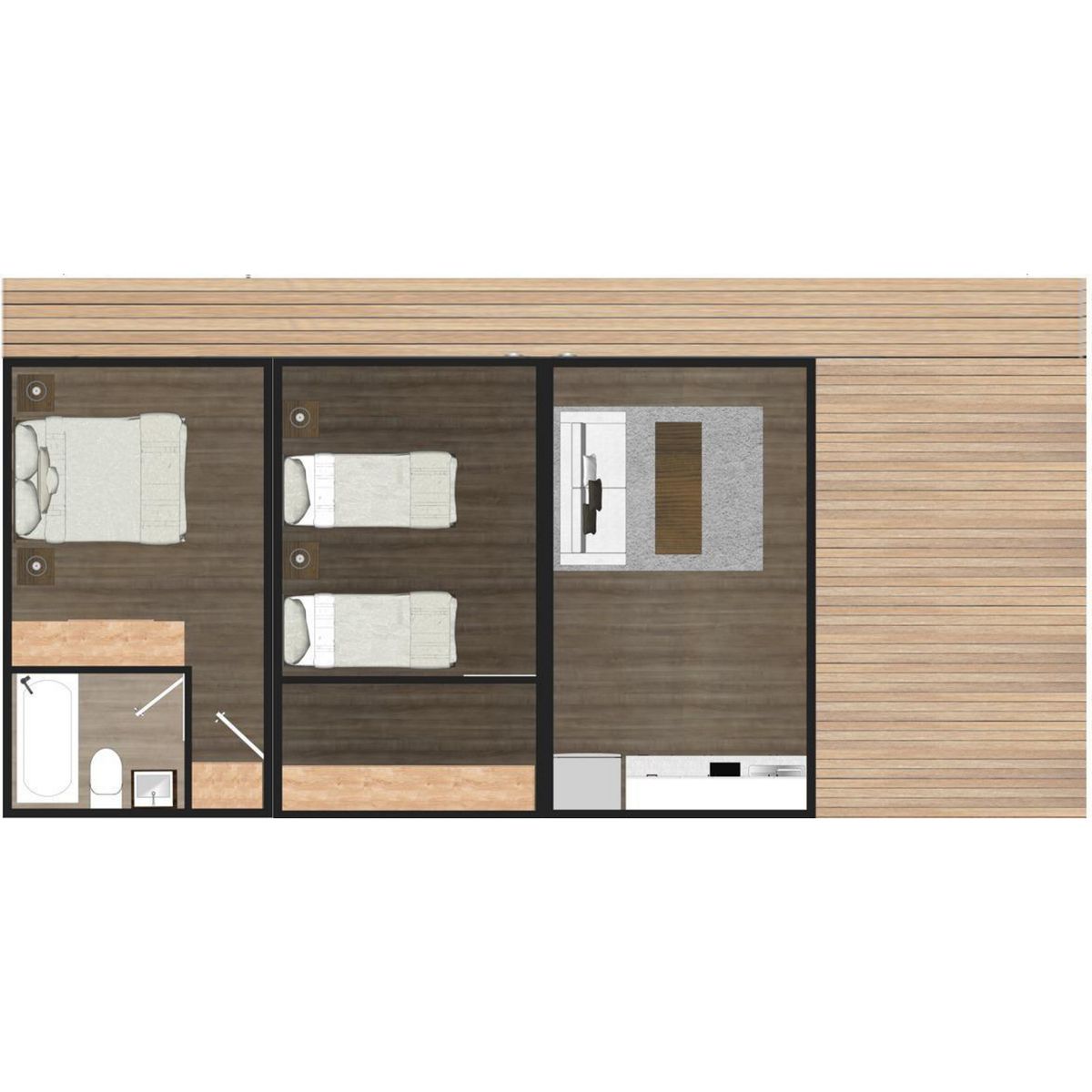 GENERICO - Casa 4 Cápsulas (2 Dormitorios 1 Baño 1td)