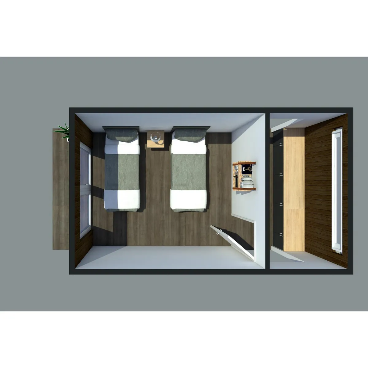 GENERICO - Dormitorio secundadrio/pasillo para casas ecomodulares