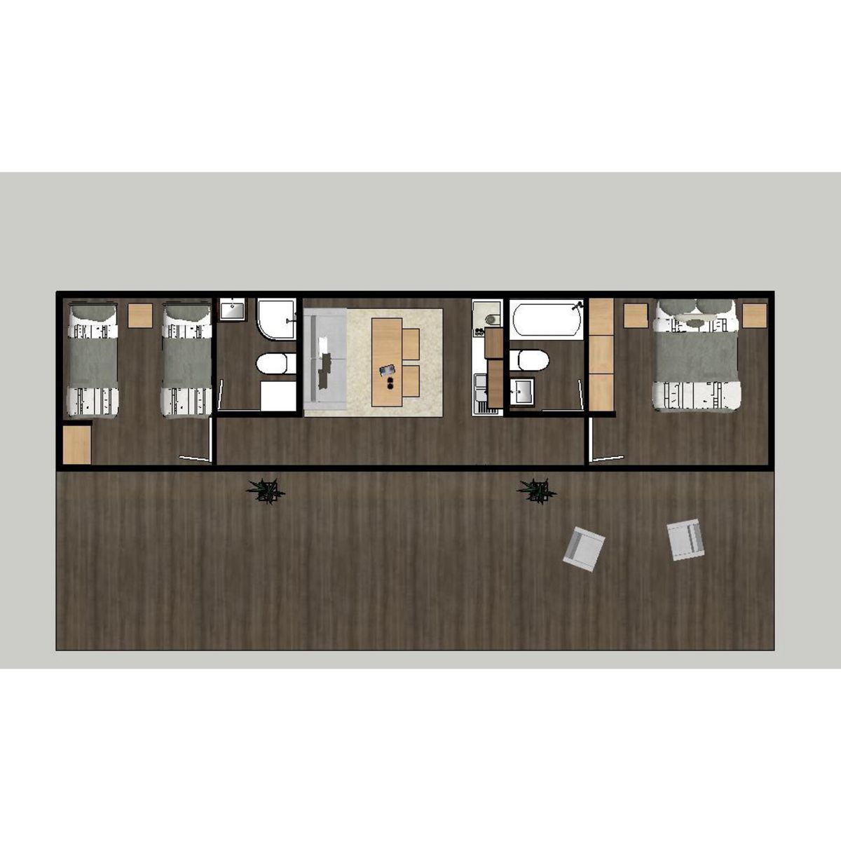 GENERICO - Casa Pequeña de 36 m2 2 Dormitorio 1 Baño