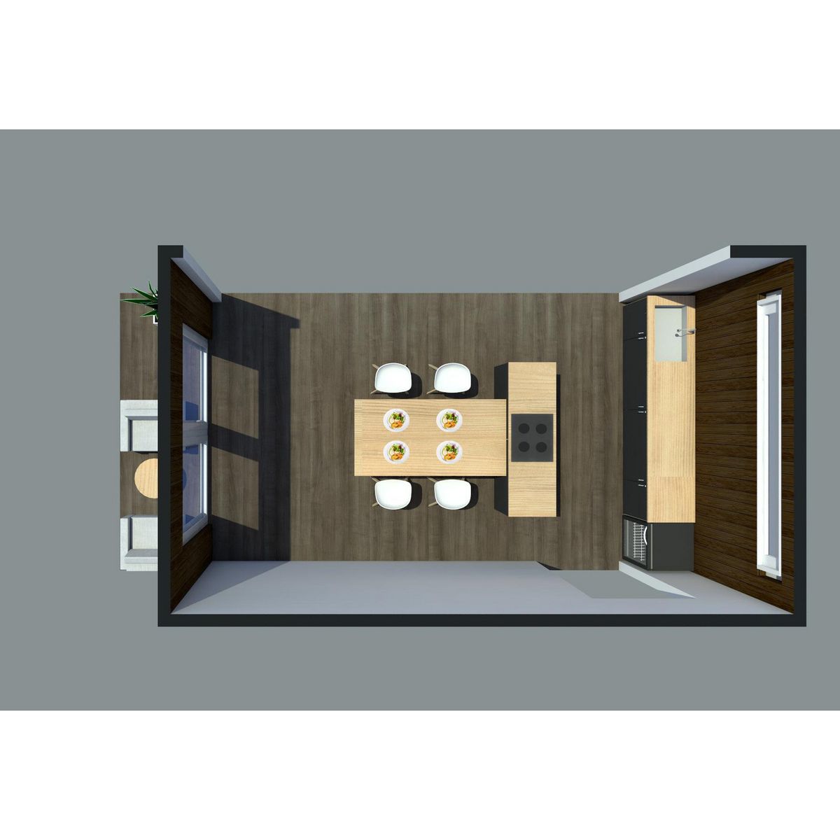 GENERICO - Cocina/comedor para casas ecomodulares