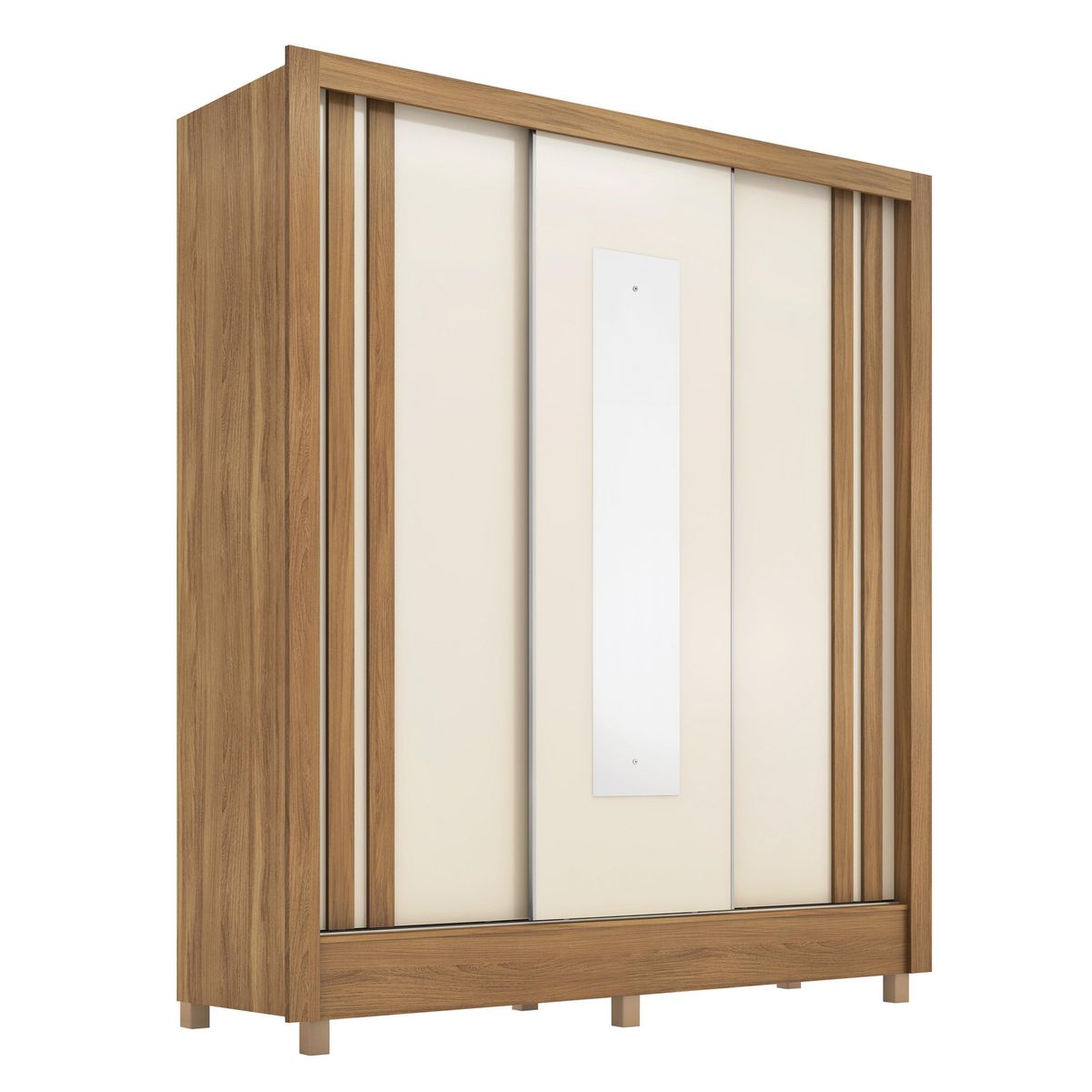 DI PORETTI - Clóset Ravel 3 Puerta(s) 2 Cajón(es) 3 Repisa(s) 178x201x47 cm Café