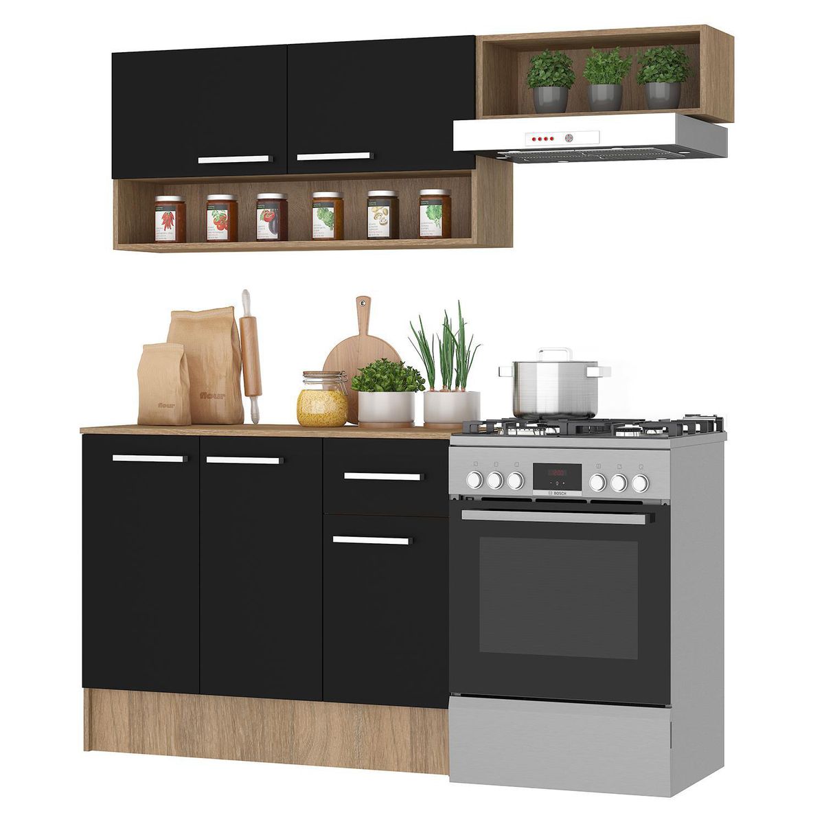 VEKKAHOME - Combo Mueble Madri Grey