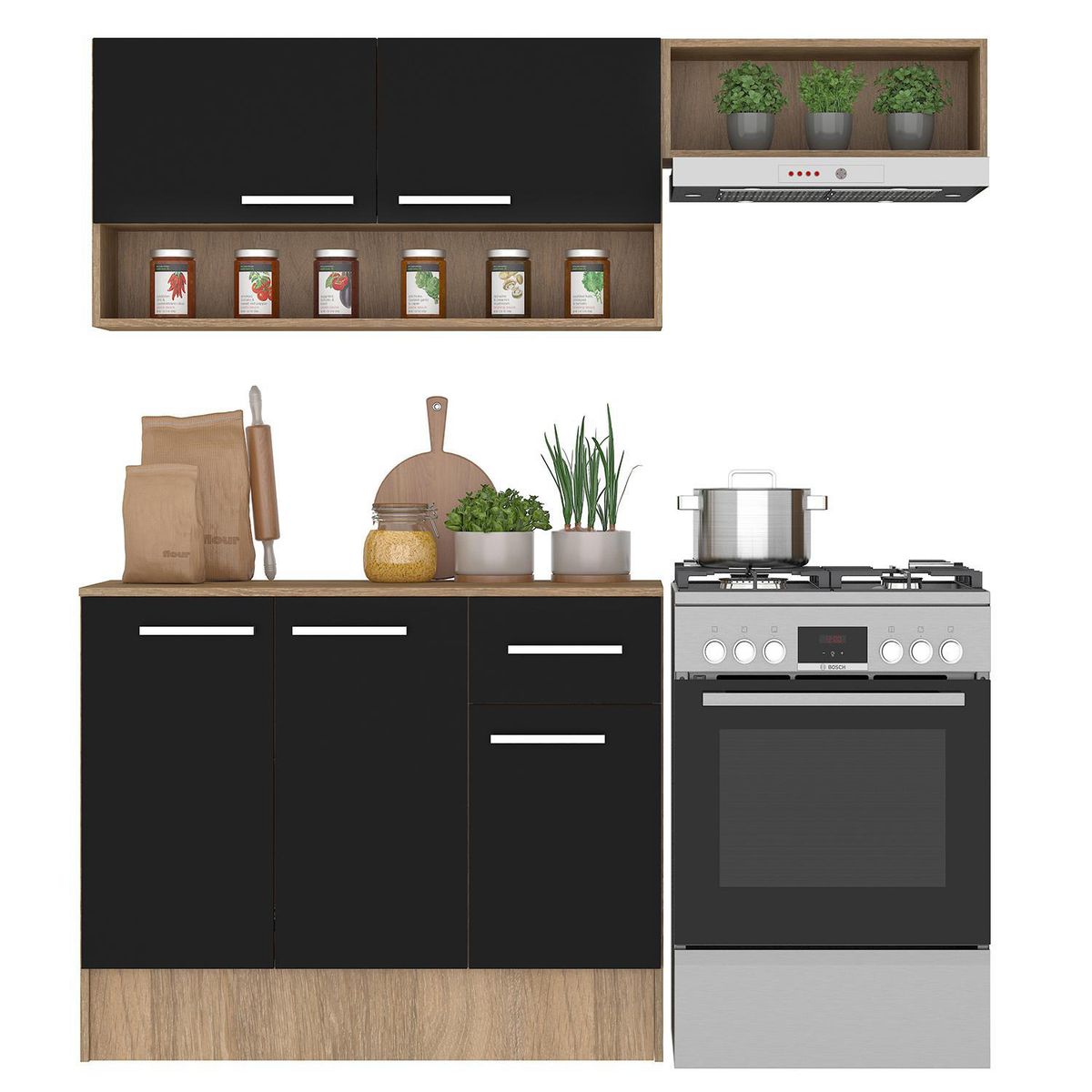 VEKKAHOME - Combo Mueble Madri Grey