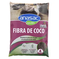 ANASAC - Fibra de coco mejorador de suelo 4 litros