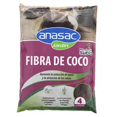 ANASAC - Fibra de coco mejorador de suelo 4 litros
