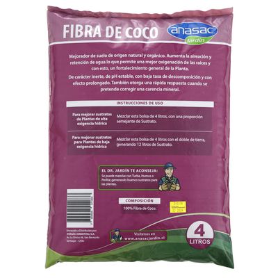 Imagen 2 del producto Fibra de coco mejorador de suelo 4 litros