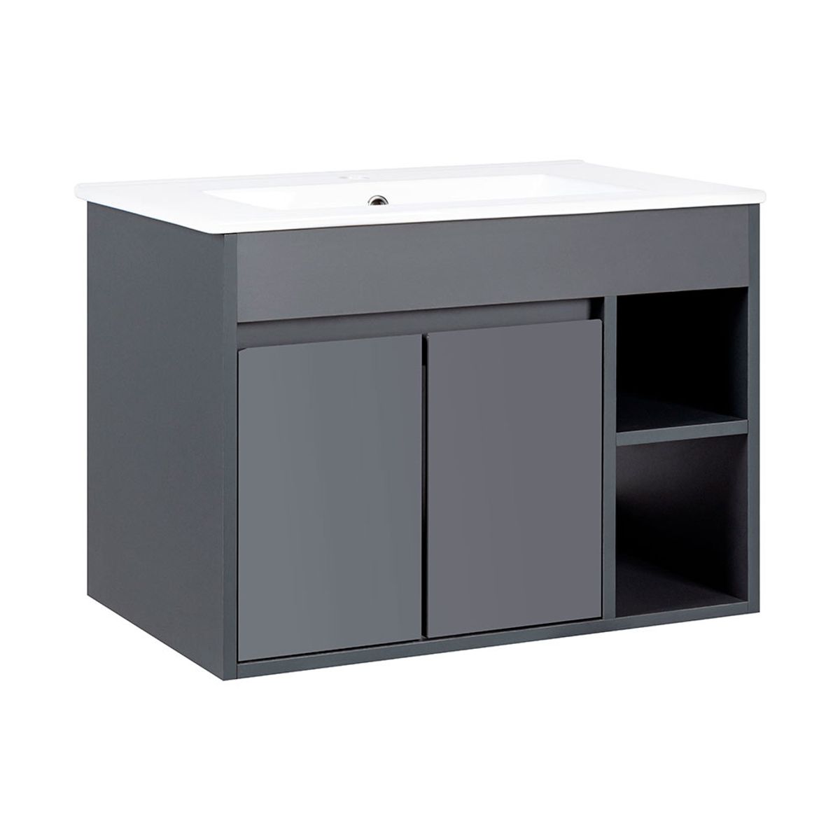STRETTO - Kit Mueble Lille 70 Dark Grey 71x50x46.5 cm