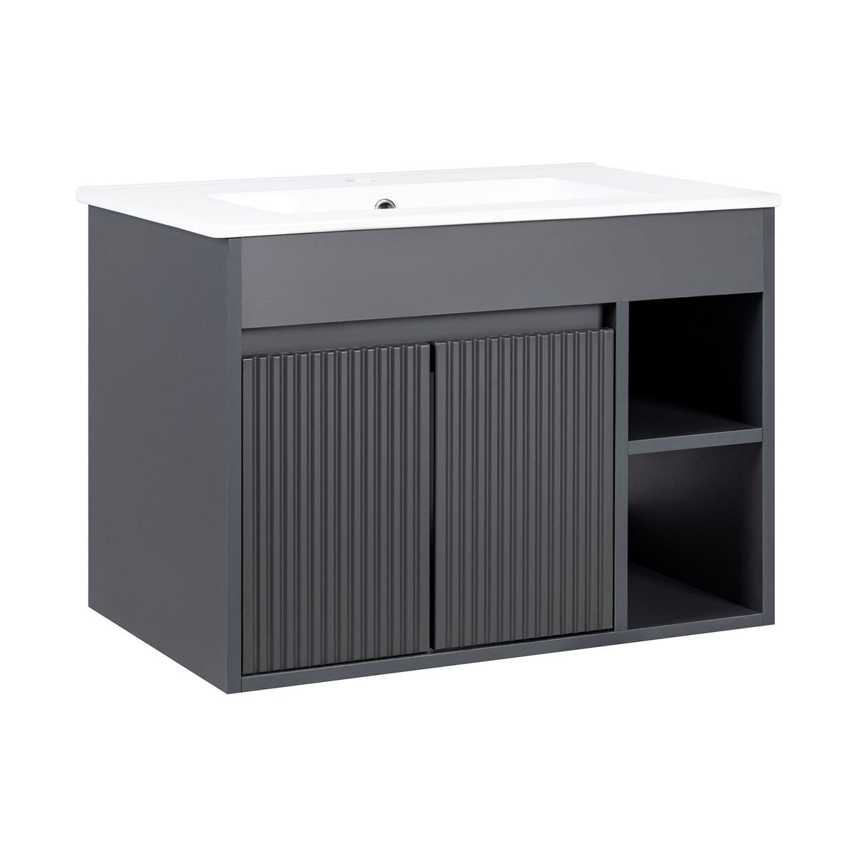 STRETTO - Kit Mueble Lille Texturado Dark Grey 61x50x46.5 cm
