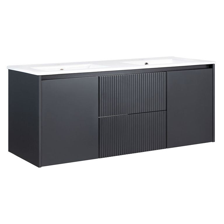 Kit Mueble Sophie Texturado Dark Grey 121x50x46.5 cm