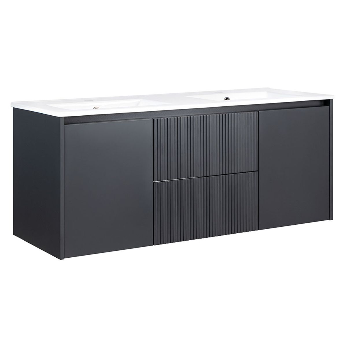 STRETTO - Kit Mueble Sophie Texturado Dark Grey 121x50x46.5 cm