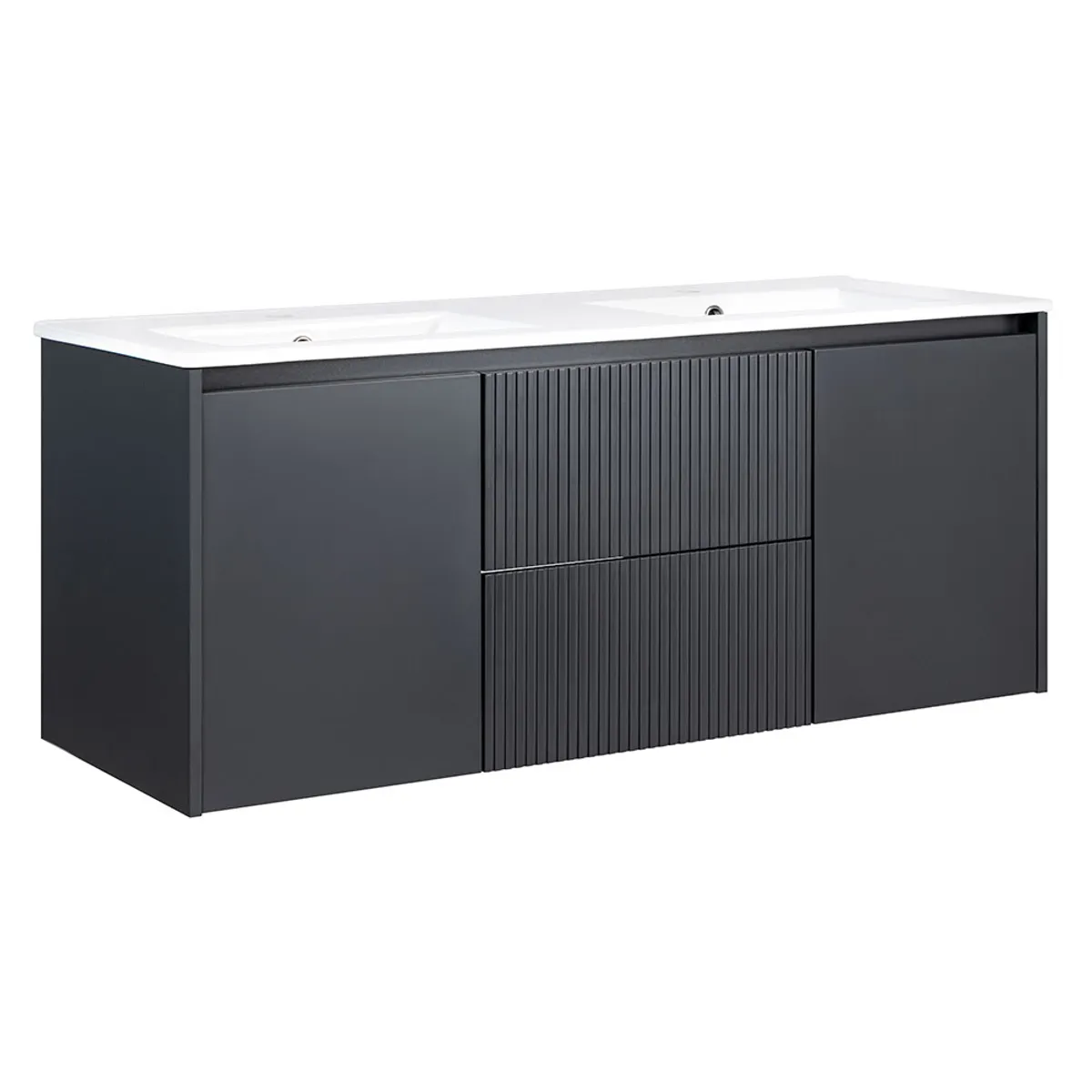 STRETTO - Kit Mueble Sophie Texturado Dark Grey 121x50x46.5 cm