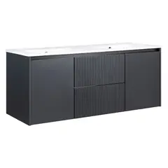 STRETTO - Kit Mueble Sophie Texturado Dark Grey 121x50x46.5 cm