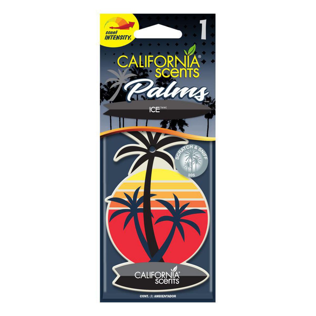 CALIFORNIA SCENTS - Aromatizante California Scents Ice para Auto, Aroma Palmera De