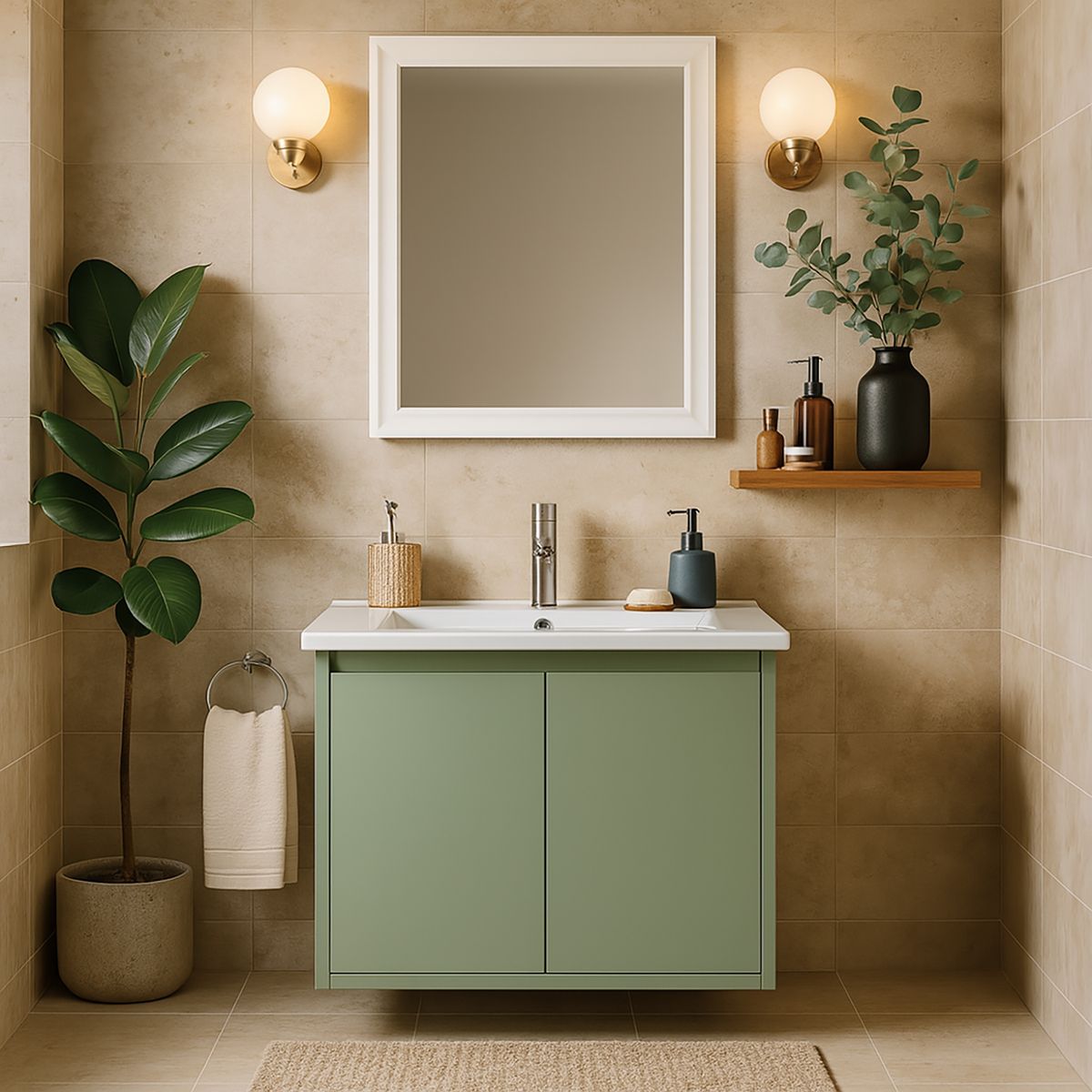 STRETTO - Kit Mueble Amelie Sage Green 61x45x46.5 cm