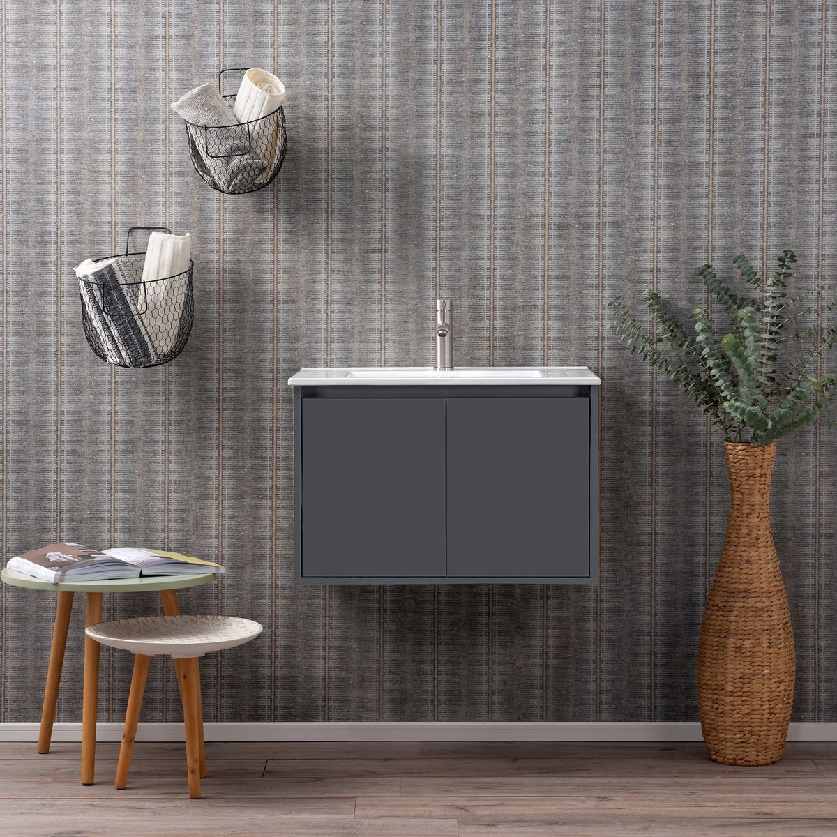 STRETTO - Kit Mueble Amelie Dark Grey 61x45x46.5 cm