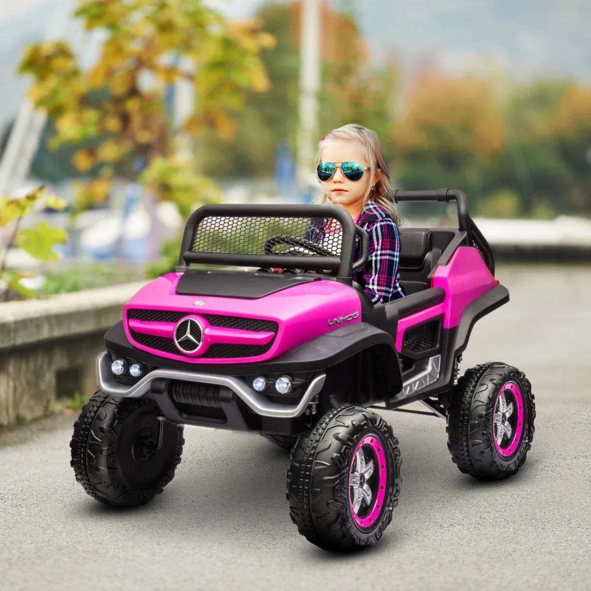 KIDSCOOL - Auto a batería Mercedes Unimog concept rosado