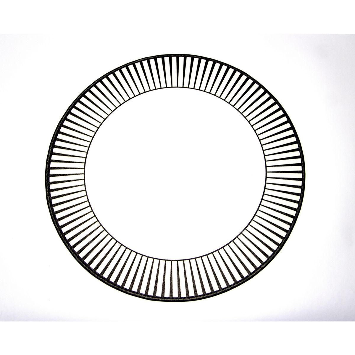 RAFAELLO - Individual Redonda 37x37 cm Rayas Blanco/Negro