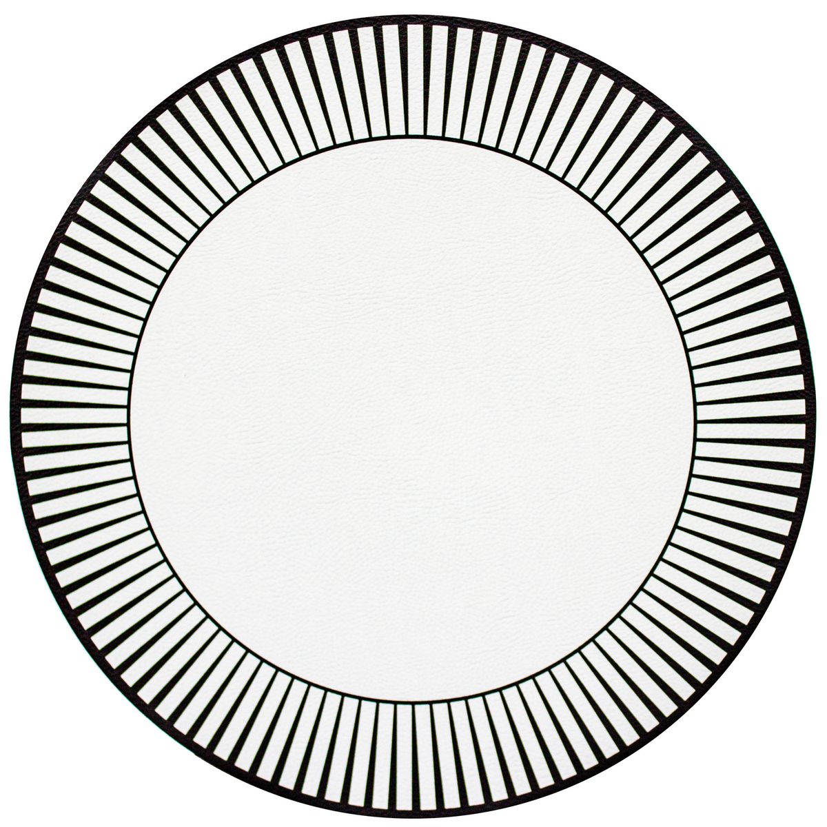 RAFAELLO - Individual Redonda 37x37 cm Rayas Blanco/Negro