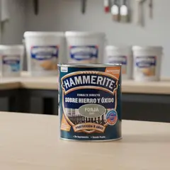 HAMMERITE - Esmalte Directo sobre Óxido Hidrorepelente Tarro 0.9 l Brillante Gris