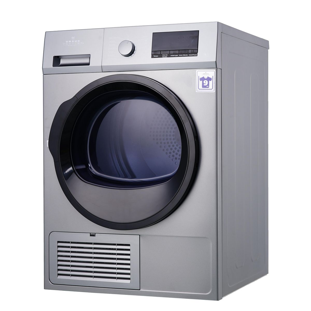 URSUS TROTTER - Secadora de Ropa 9 kg Carga Frontal con Condensación Gris UT G9K-15P