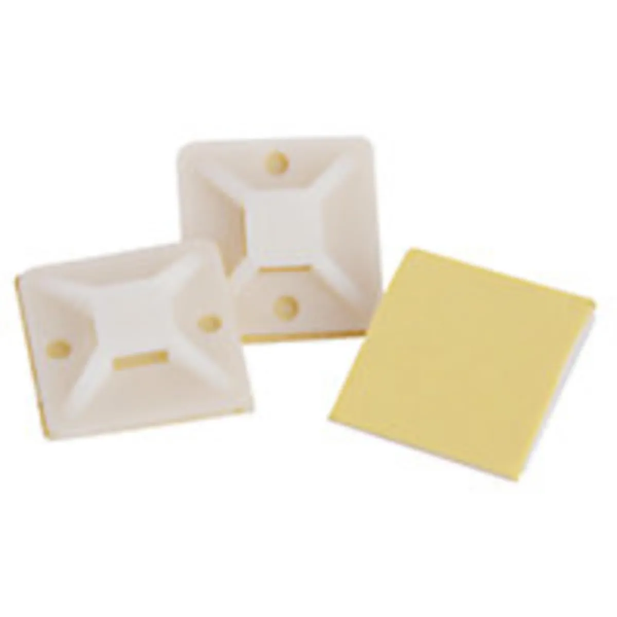 LEXO - Set de bases autoadhesivas amarra cables 19x19 mm 50 unidades