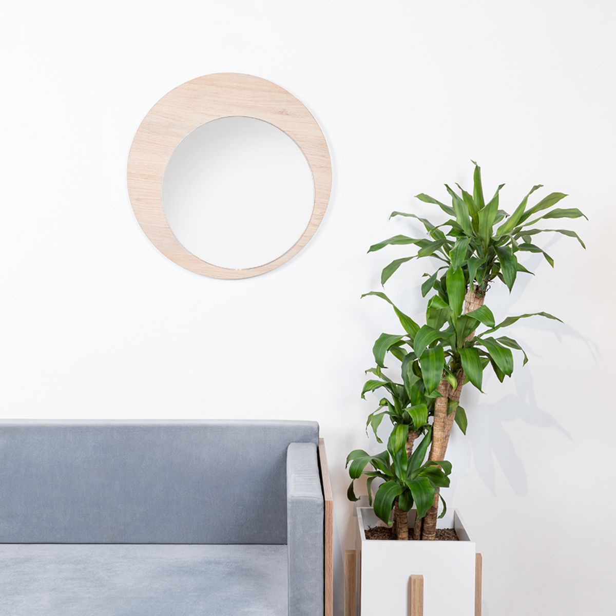 TUHOME - Espejo Baño Forma Rectangular 60x60 cm Café Ary