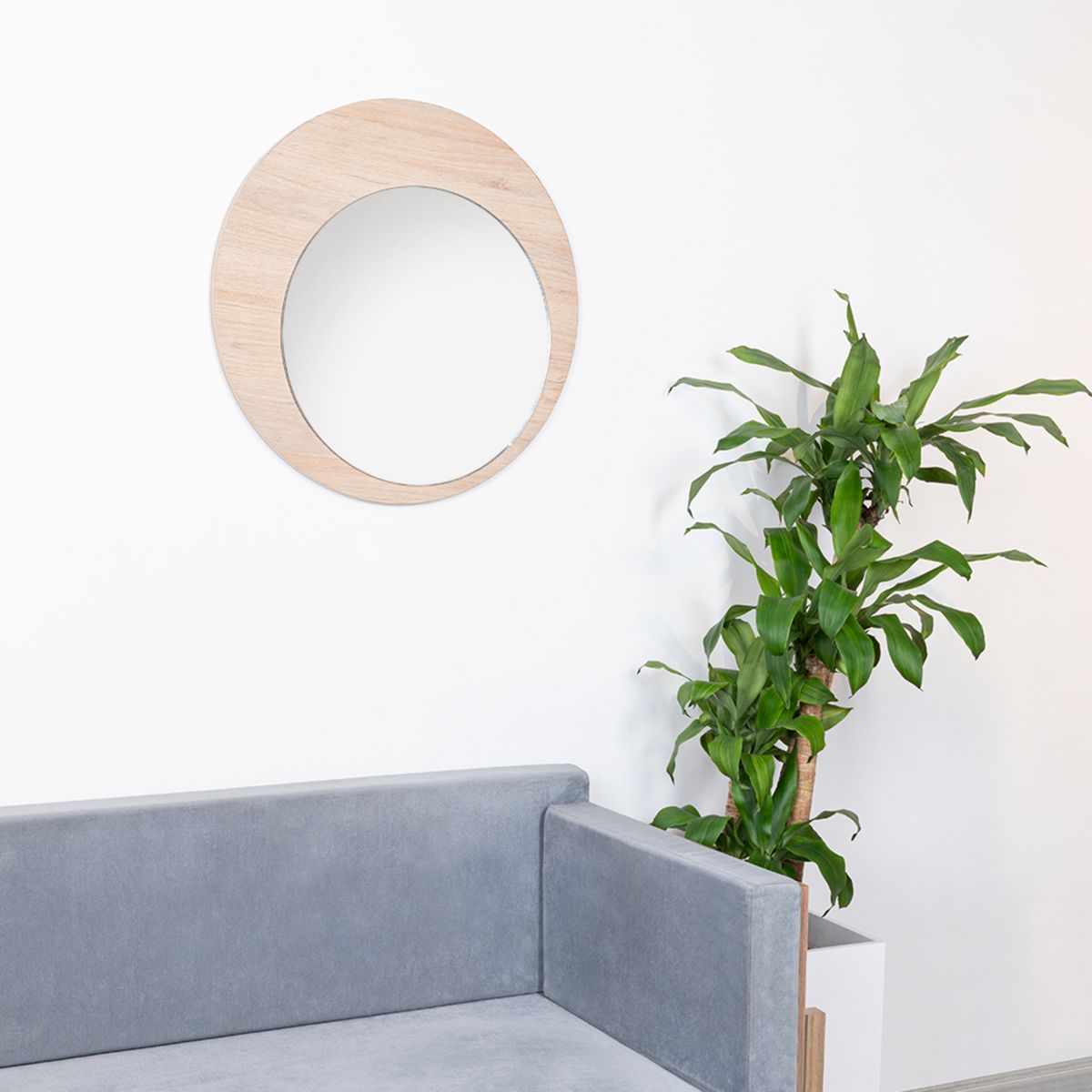 TUHOME - Espejo Baño Forma Rectangular 60x60 cm Café Ary