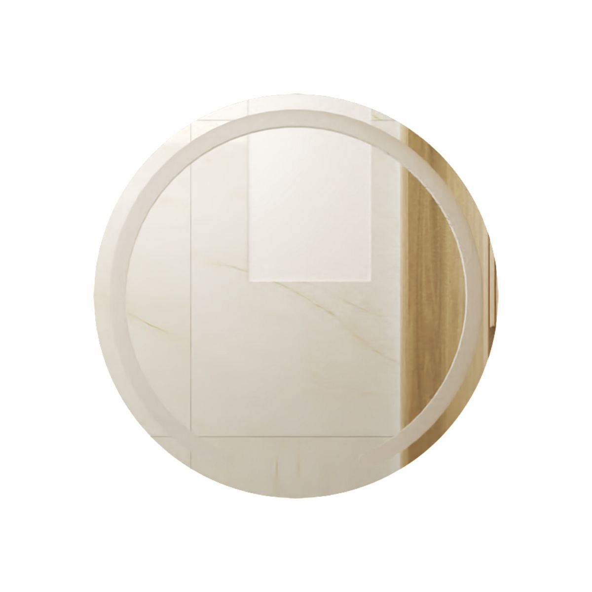 TUHOME - Espejo Baño Forma Redonda 60x60 cm Gris Ovalle