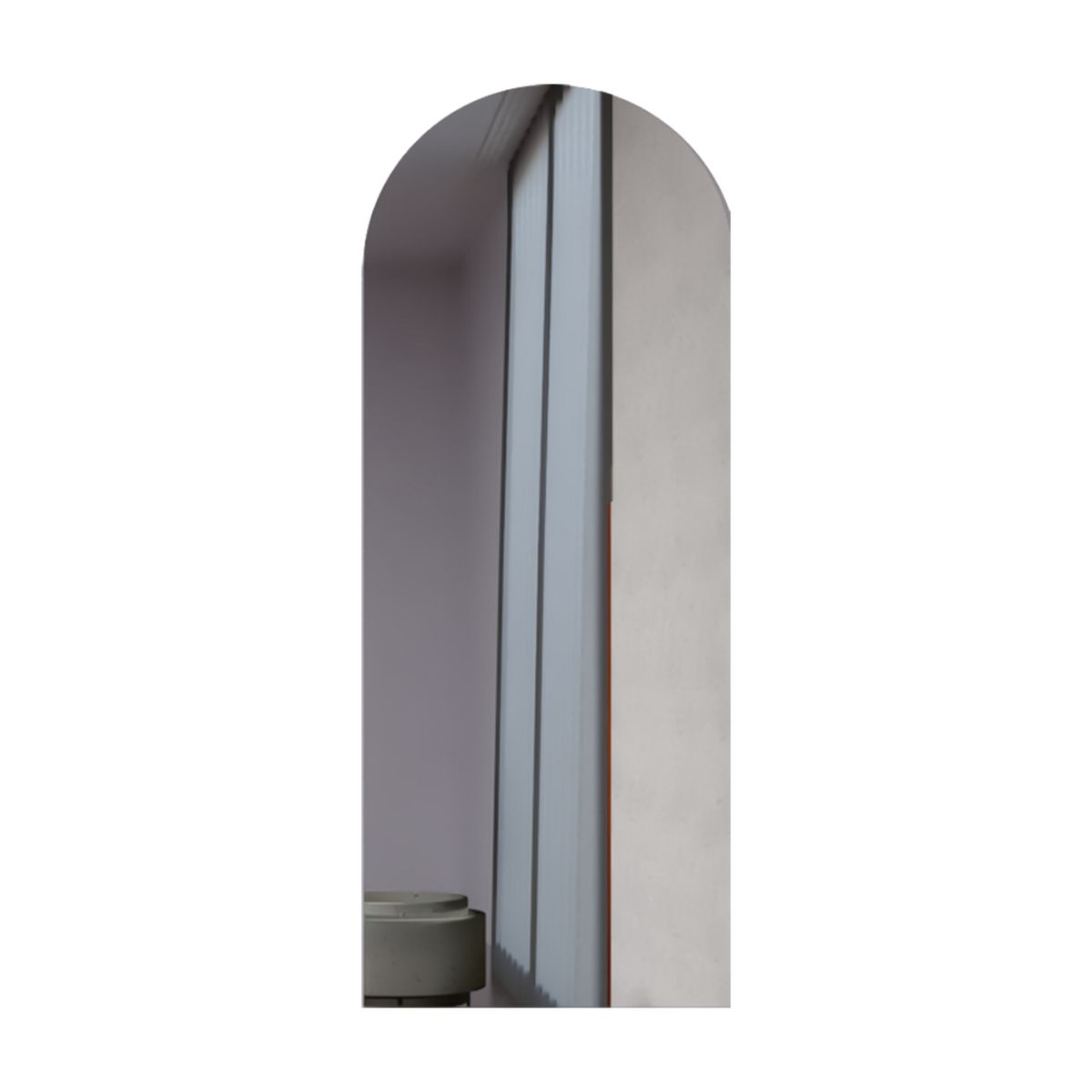 TUHOME - Espejo Baño Forma Semicírculo 60x150 cm Gris Florencia