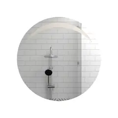TUHOME - Espejo Baño Redonda 60x60 cm Gris Bombay