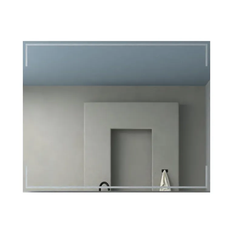Espejo Pared Forma Rectangular 100x80 cm Gris Terranova