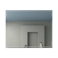 TUHOME - Espejo Baño Rectangular 100x80 cm Gris Terranova