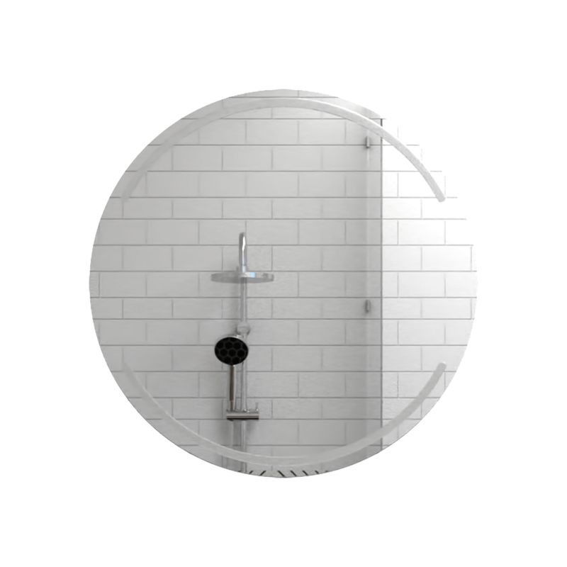 TUHOME - Espejo Baño Redonda 60x60 cm Gris Dallas
