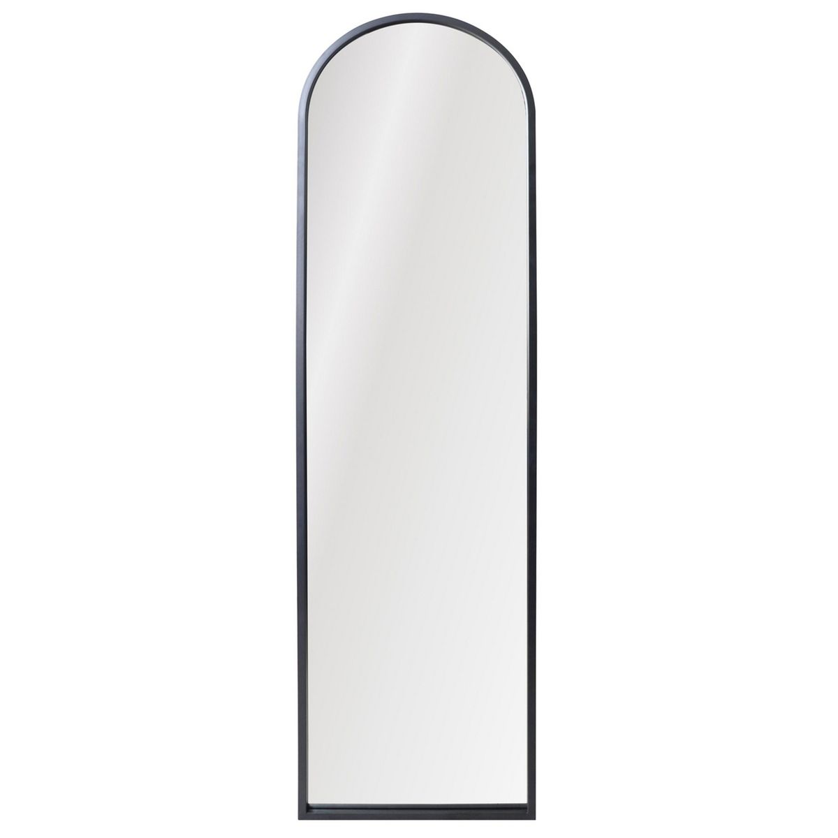 RONDA - Espejo de Pie Decorativo Forma Cilindro 40x150 cm Negro Pedestal