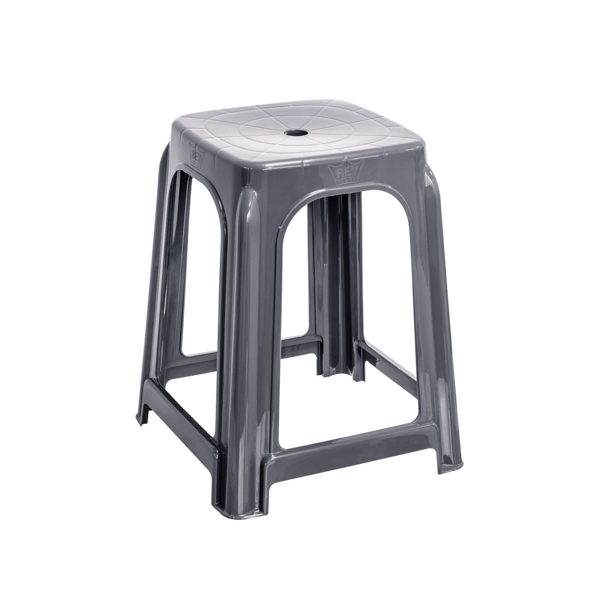 REYPLAST - Banco para Terraza Confort Plata 44x35.3x35.3 cm