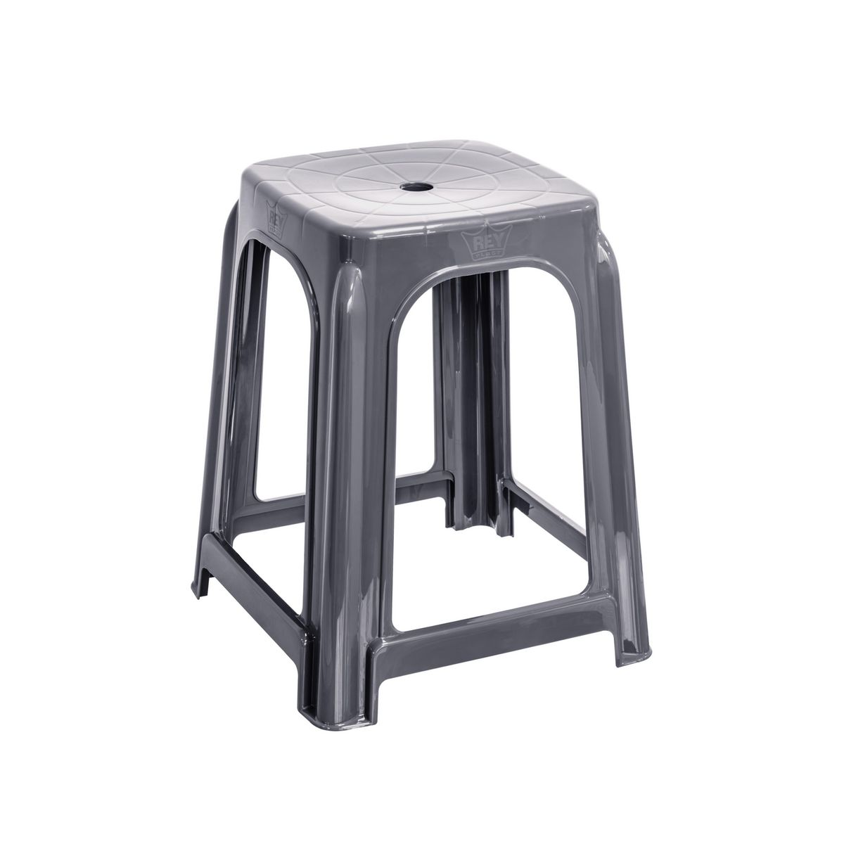 REYPLAST - Banco para Terraza Confort Plata 44x35.3x35.3 cm