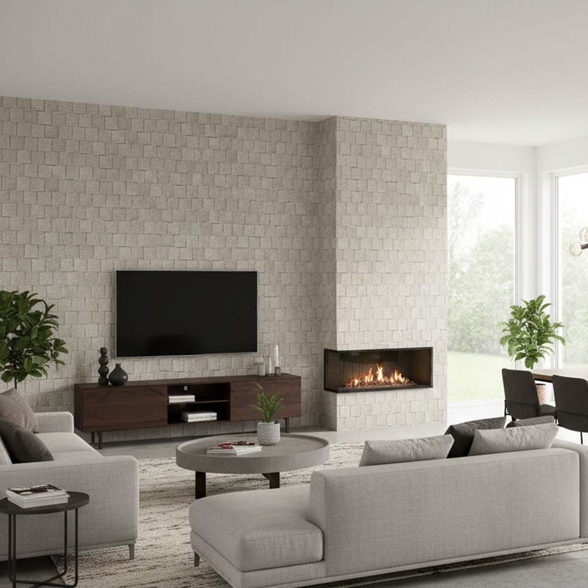 ONEDECO - Papel Mural Square Iron 14 m2