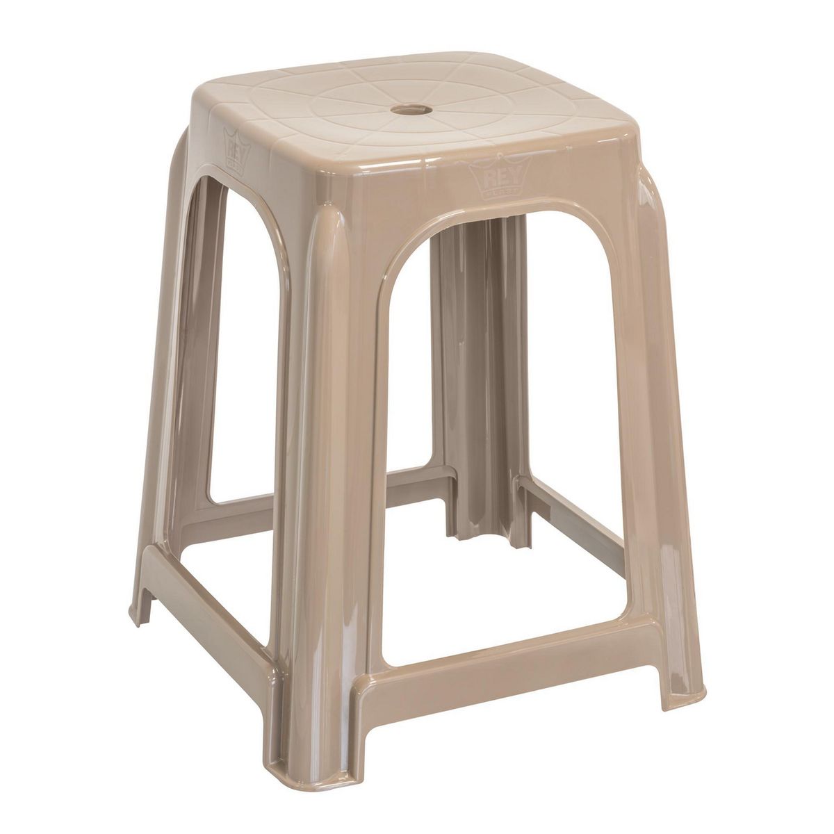 REYPLAST - Banco para Terraza Plástico Confort Colores Surtidos 44x35.3x35.3 cm