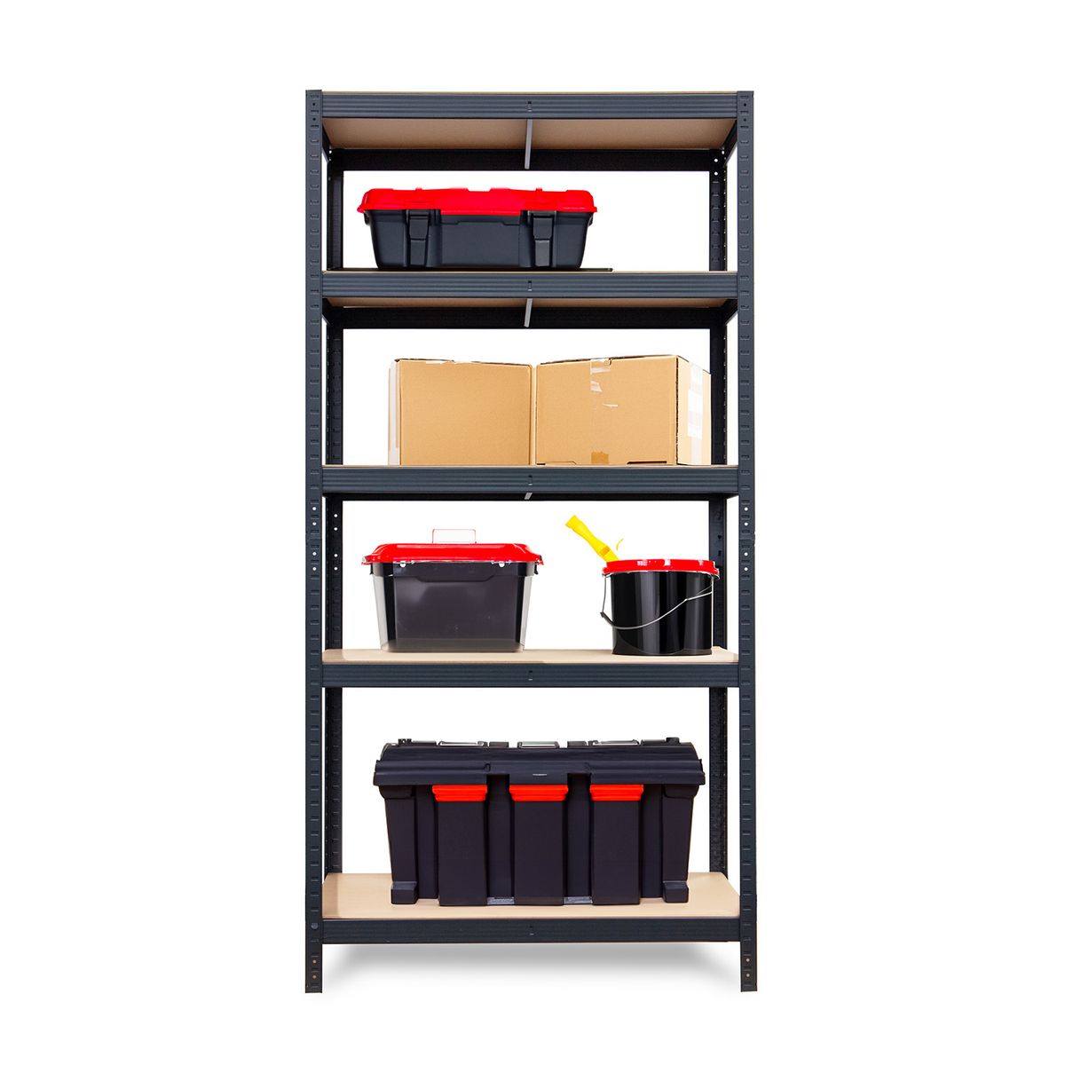 FIXSER - Estante Metal 5 Nivel(es) 90x180x40 cm Plata