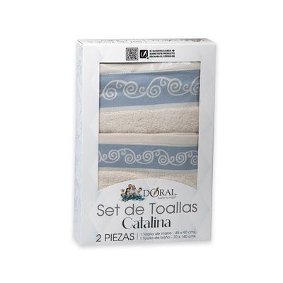 Imagen 2 del producto Set Toallas Mano Cuerpo 480 gr Algodón