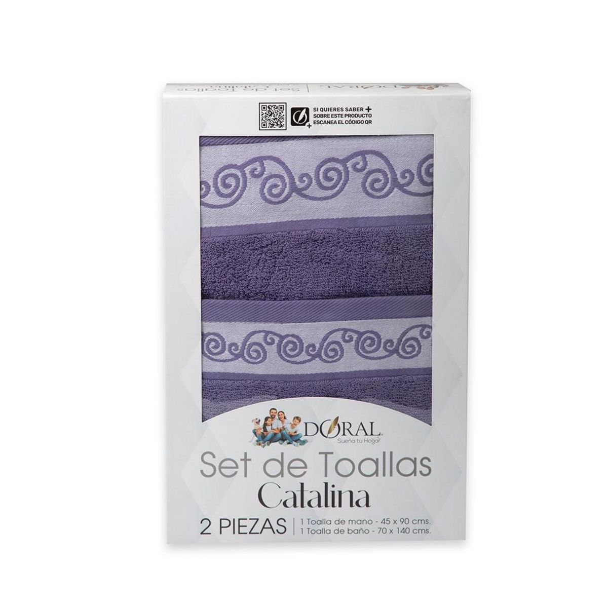 DORAL - Set Toallas Mano Cuerpo 480 gr Algodón