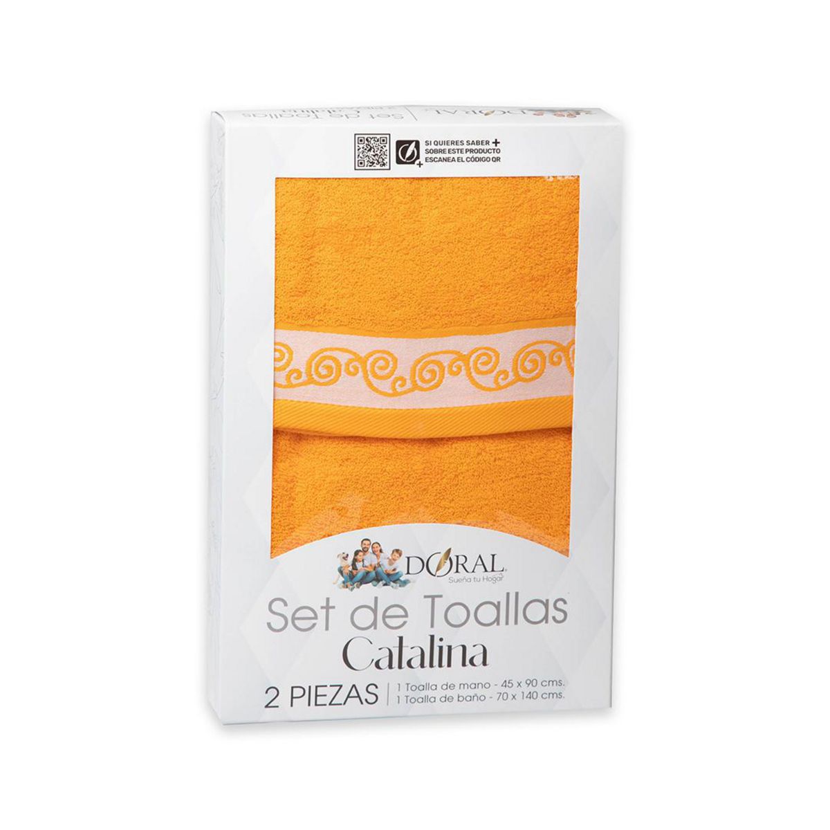 DORAL - Set Toallas Mano Cuerpo 480 gr Algodón