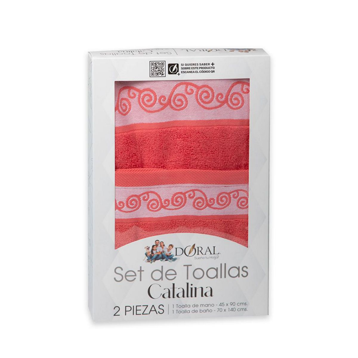 DORAL - Set Toallas Mano Cuerpo 480 gr Algodón