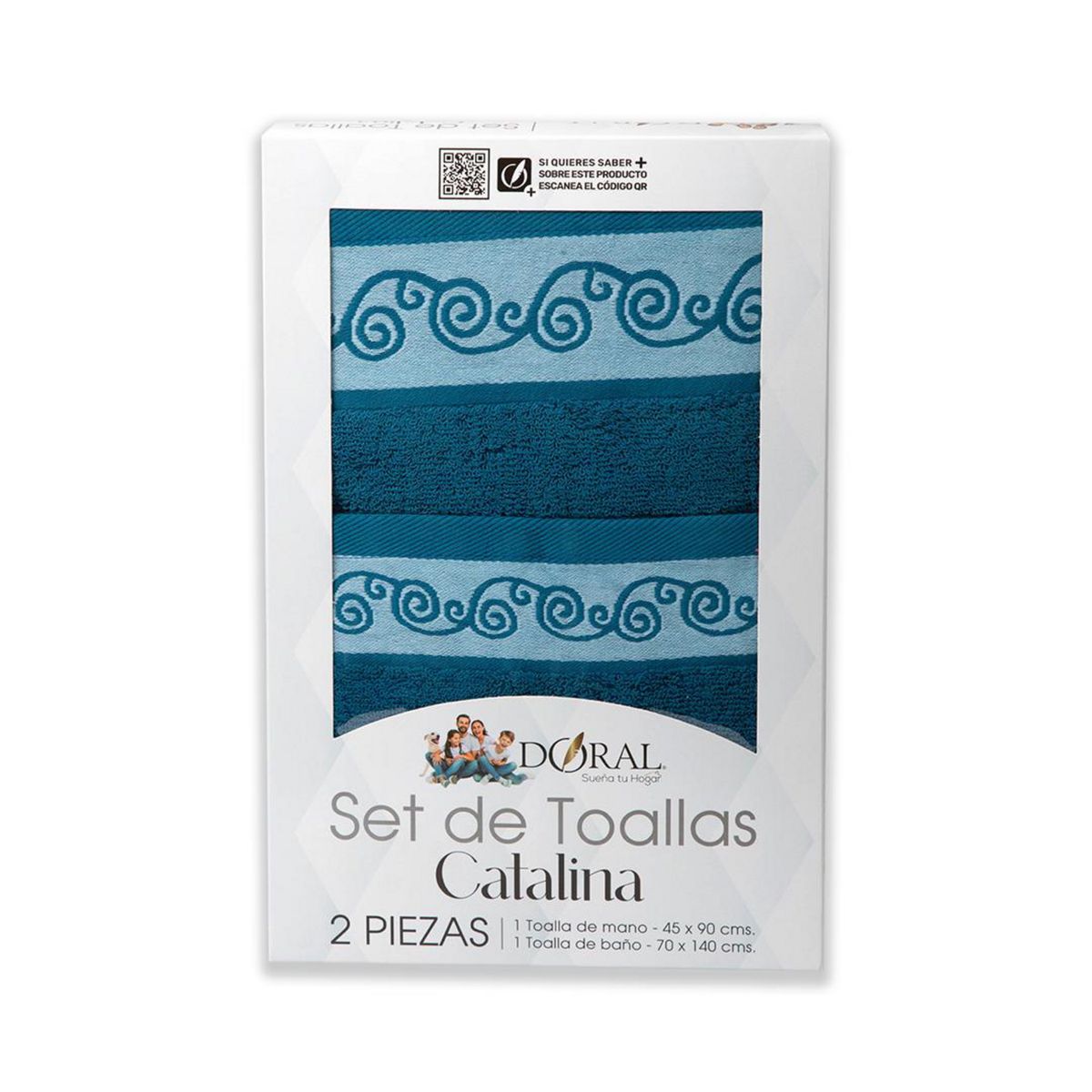 DORAL - Set Toallas Mano Cuerpo 480 gr Algodón