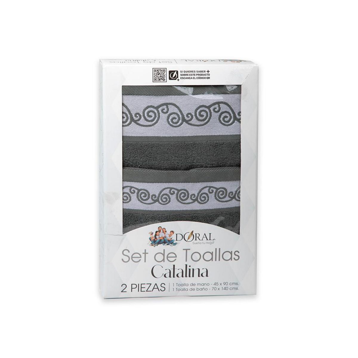 DORAL - Set Toallas Mano Cuerpo 480 gr Algodón