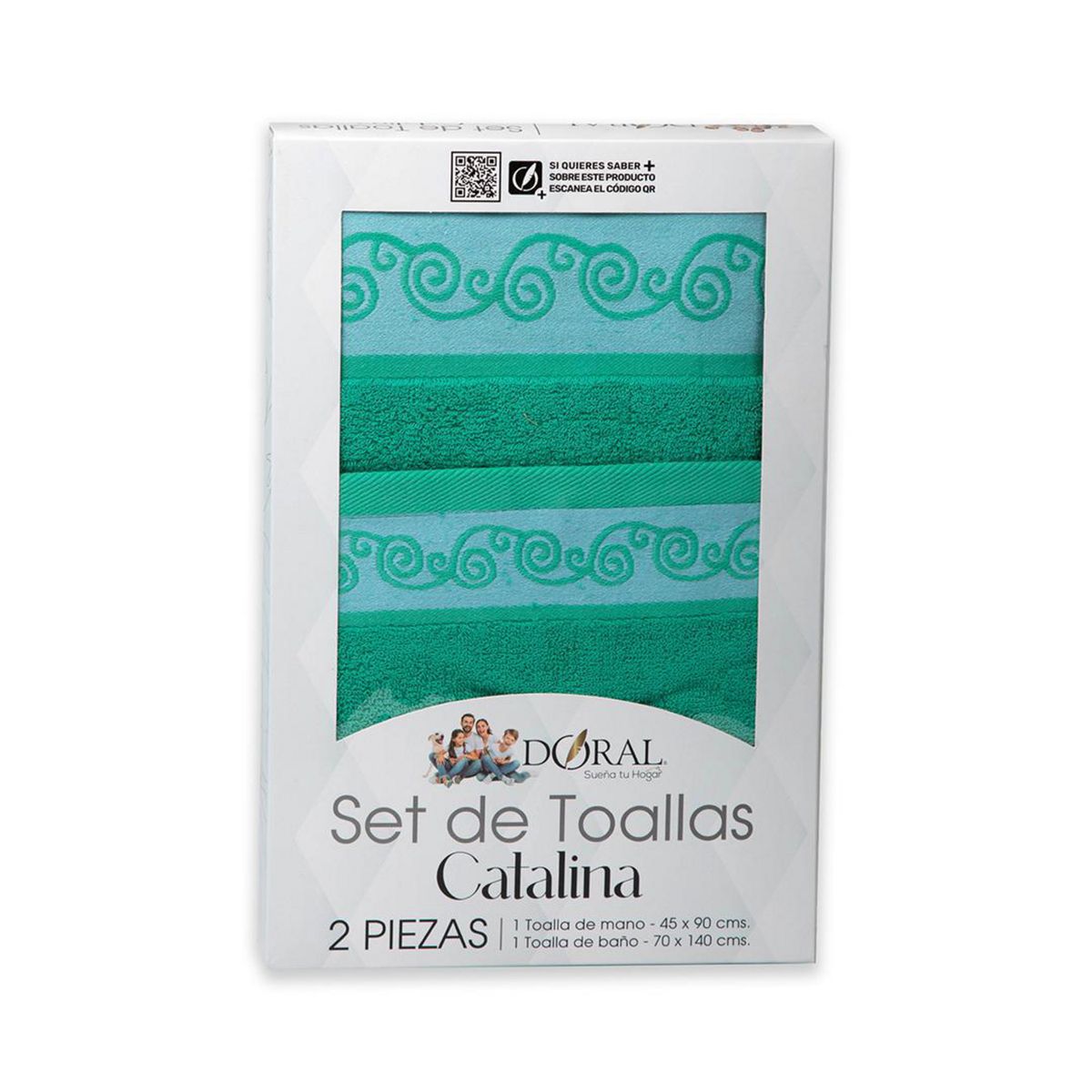 DORAL - Set Toallas Mano Cuerpo 480 gr Algodón