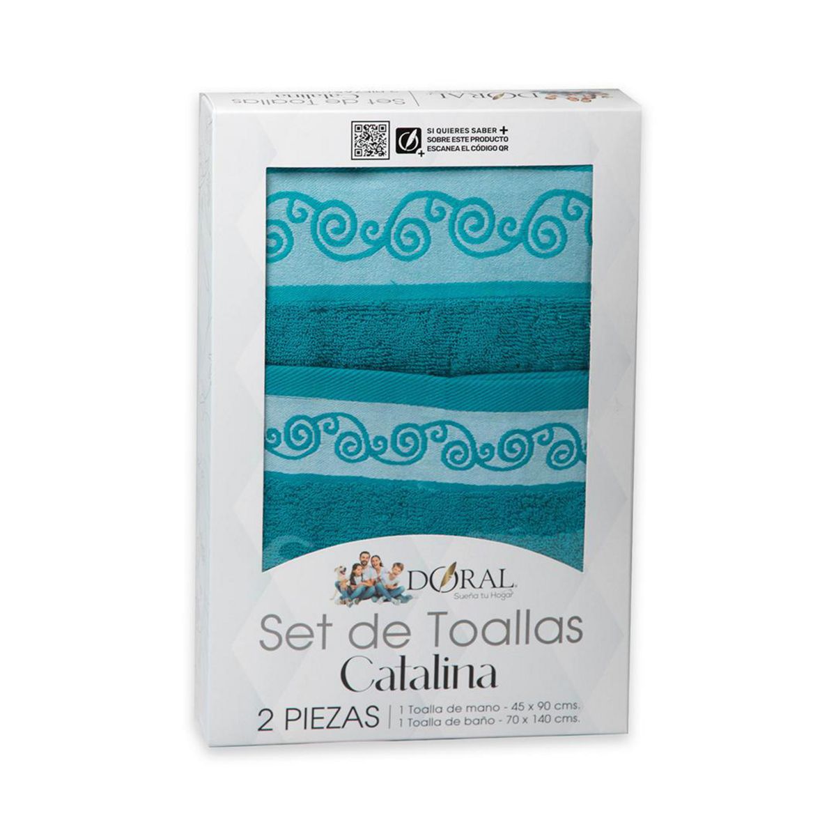 DORAL - Set Toallas Mano Cuerpo 480 gr Algodón