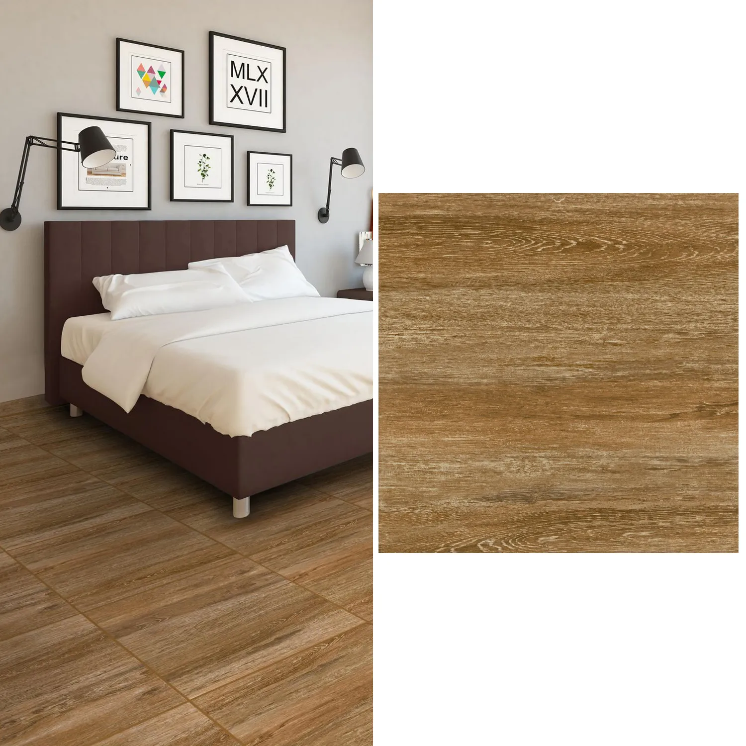 Cerámica 61x61 cm Walnut Café 2.58 m2 | Sodimac Chile