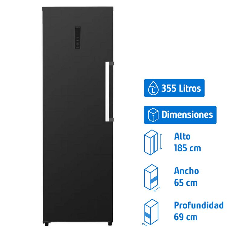 Refrigerador Single Door No Frost 355 Litros Negro 14040